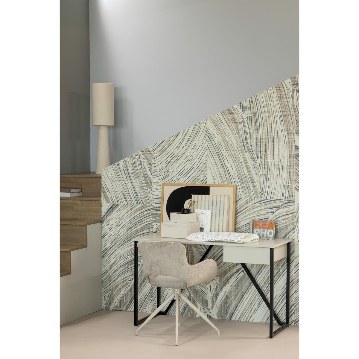 Schreibtisch New Julius Grau B: 126 cm - Schwarz/Grau, MODERN, Holz/Metall (126/53/75cm) - Livetastic