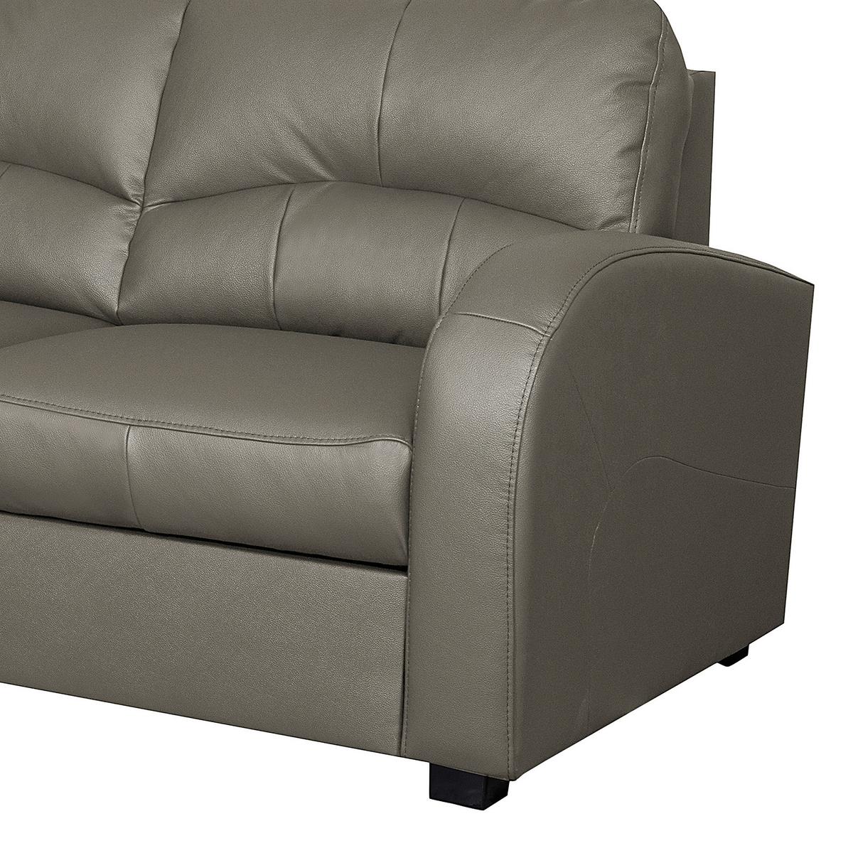 Ecksofa Tilo Schlammfarben S: 168 cm - Schlammfarben/Schwarz, Design, Leder/Textil (168/227cm) - Livetastic