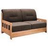 2-Sitzer-Sofa mit Schlaffunkt. Camino Holzkorpus Braun - Dunkelbraun/Honig, LIFESTYLE, Holz/Textil (154/88/90cm) - Livetastic