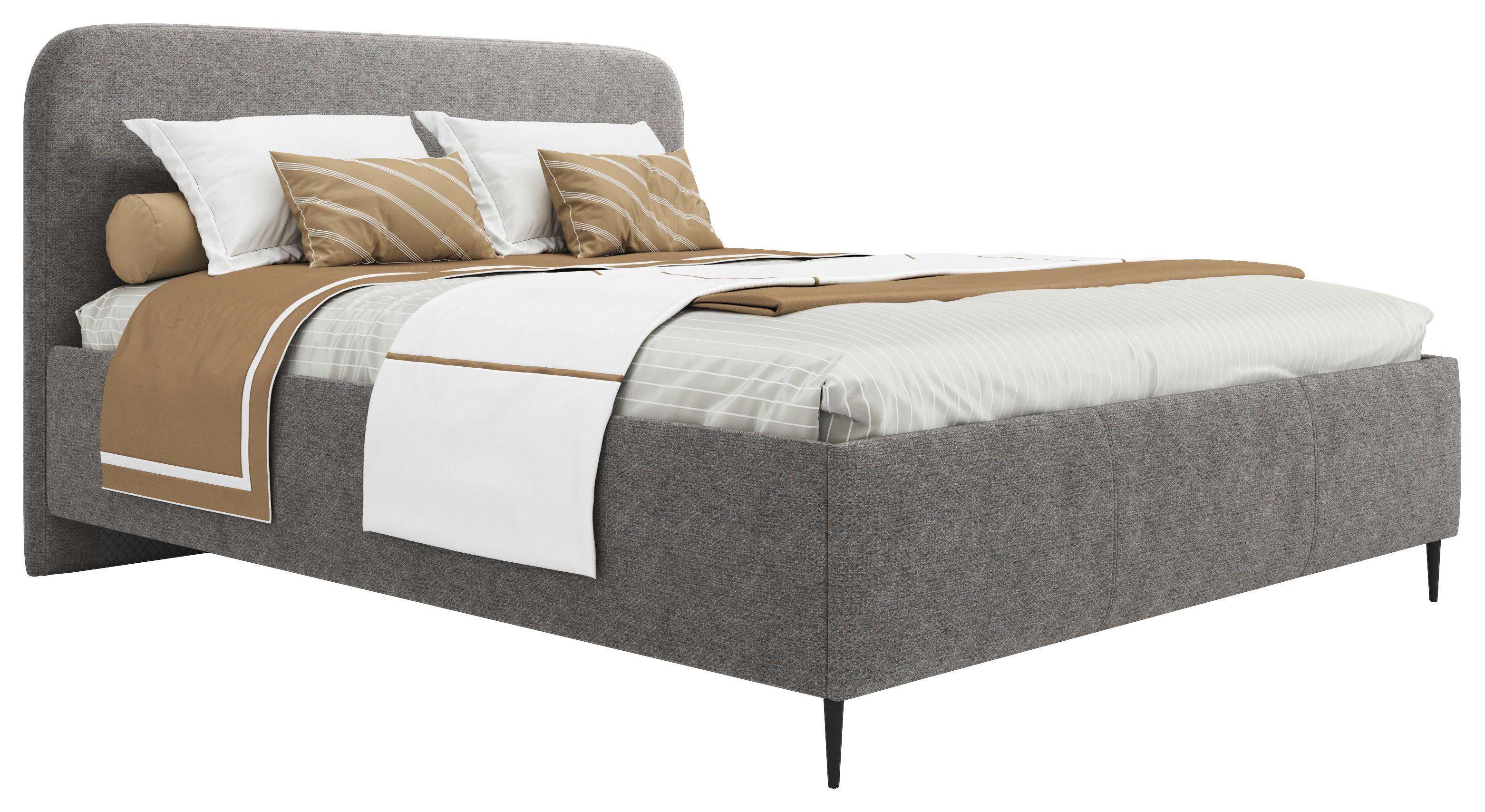 Polsterbett Bendi II - Taupe/Schwarz, MODERN, Holz/Holzwerkstoff (180/200cm) - MID.YOU