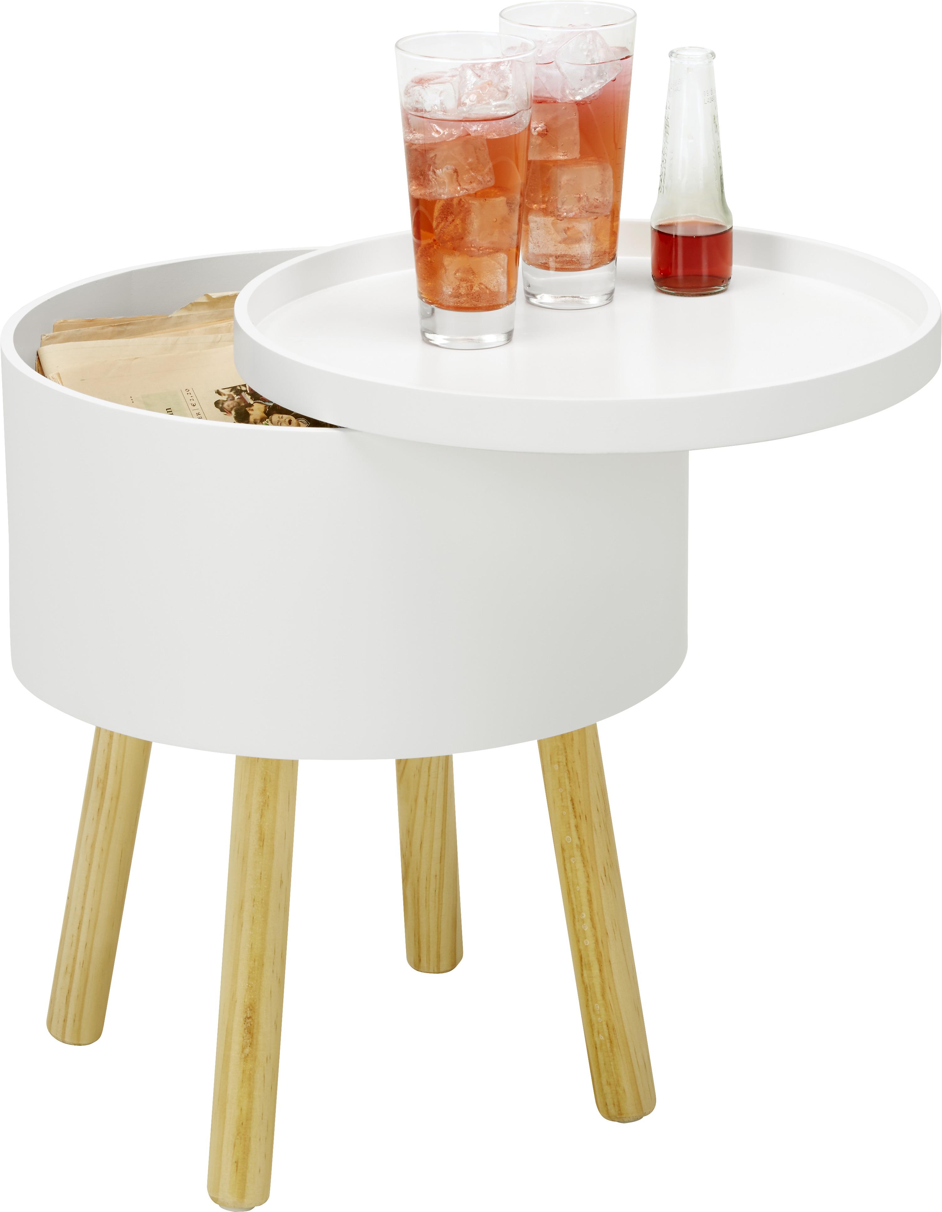 Odkladací Stolík Alena - farby dubu/hnedá, Moderný, drevo/kompozitné drevo (38/38/45cm) - Modern Living