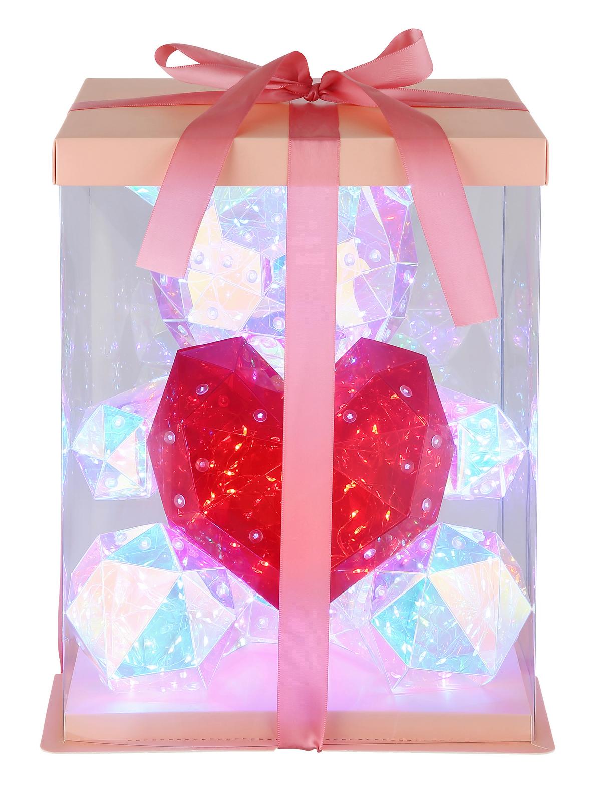 Led-dekoleuchte 28058 - Klar/Rot, Trend, Kunststoff (23/19/30cm) - Globo