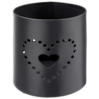 Laterne D/H: ca. 7,5/9cm, Samira - Schwarz, MODERN, Metall (7,5/9cm) - Luca Bessoni