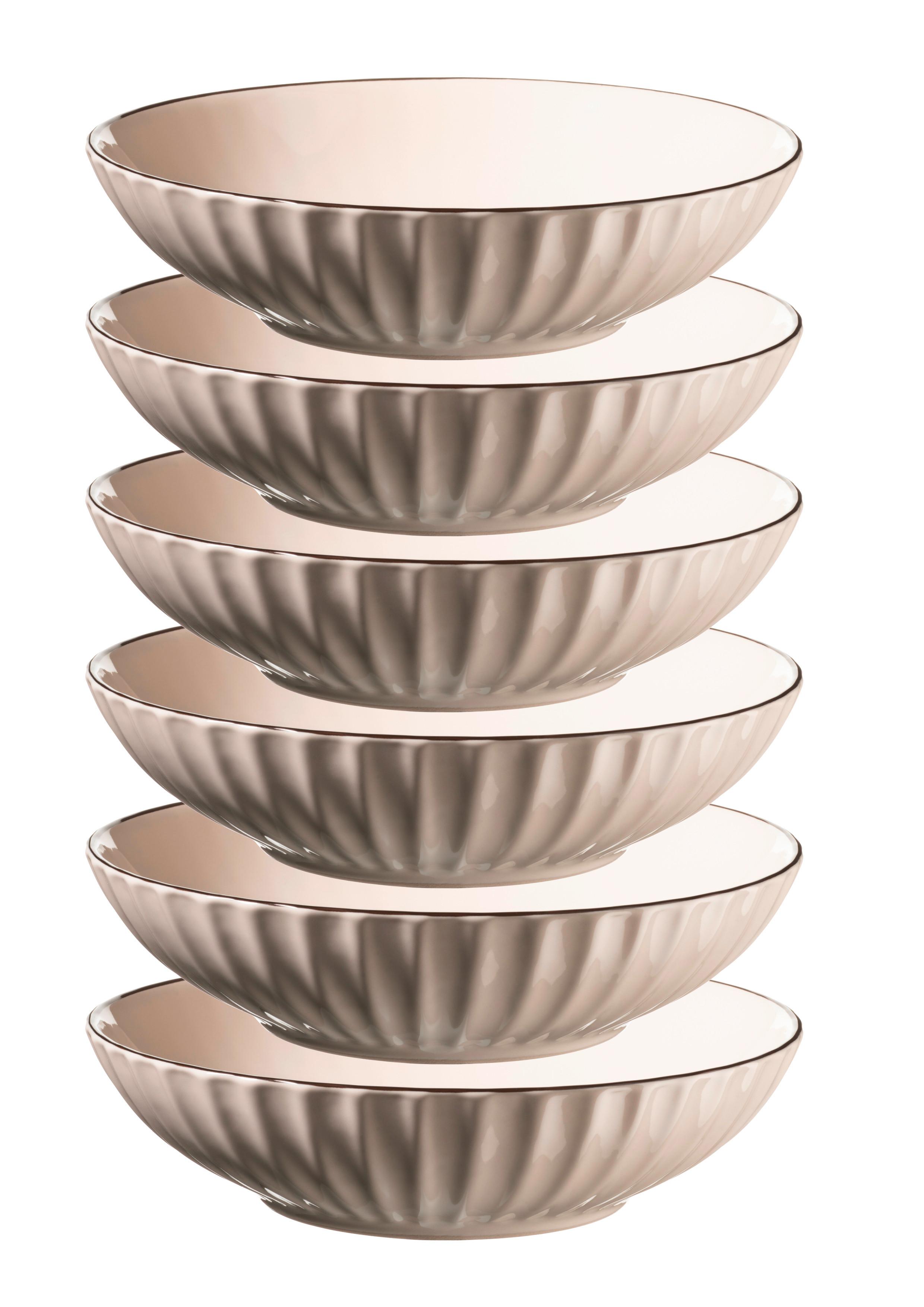 Tellerset Osita Creme 6-Teilig - Creme, Basics, Keramik - Mäser