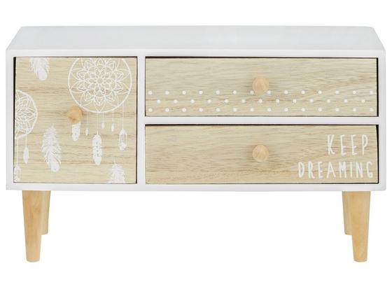 Ozdobná Komoda Mira - prírodné farby/biela, Romantický / Vidiecky, kompozitné drevo (30/17,5/13,5cm) - Mömax modern living Ozdobná Komoda Mira - prírodné farby/biela, Romantický / Vidiecky, kompozitné drevo (30/17,5/13,5cm) - Mömax modern living