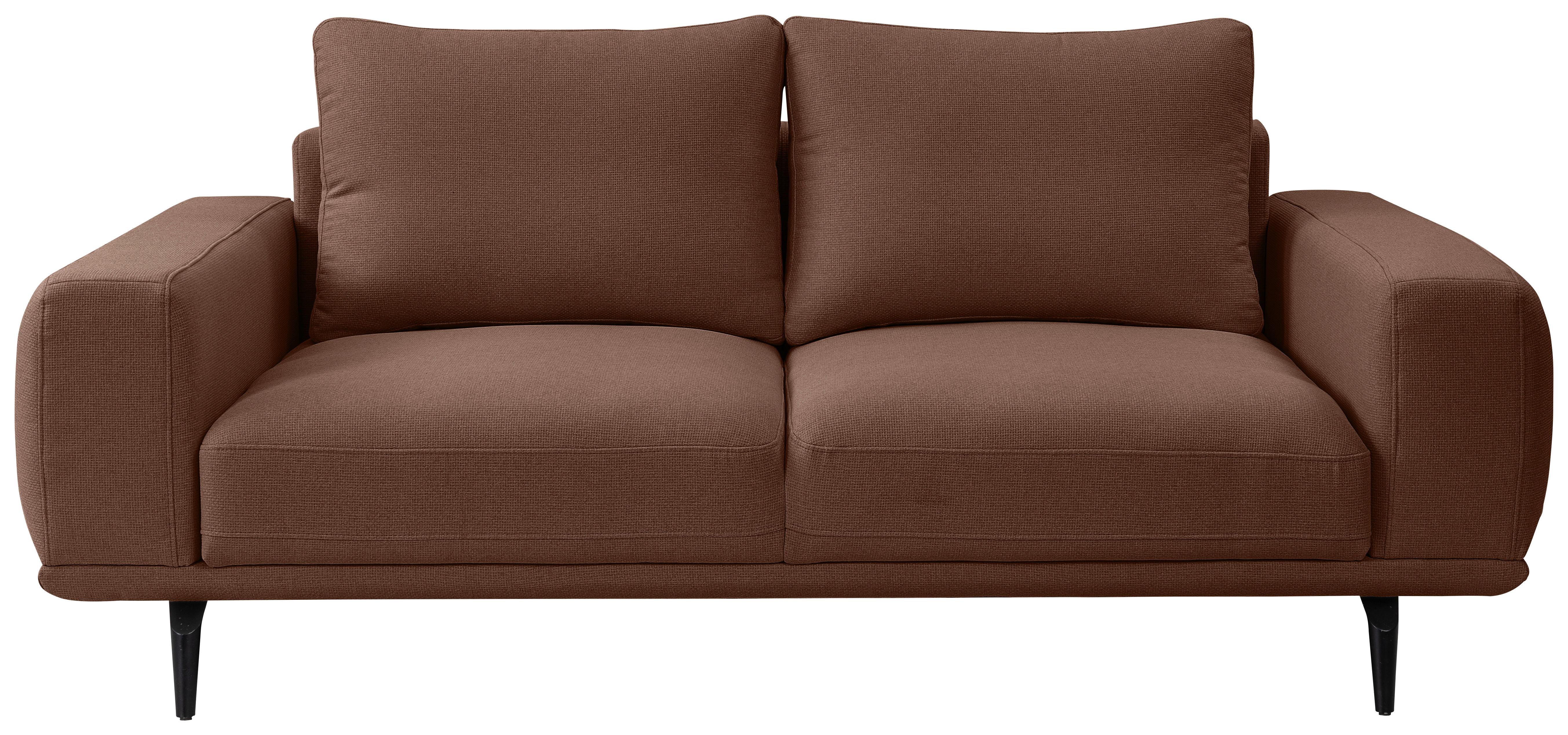 2-sitzer-sofa Selene Braun, B: 202 Cm - Schwarz/Braun, MODERN, Textil (202/89/115cm) - MID.YOU