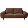 2-sitzer-sofa Selene Braun, B: 202 Cm - Schwarz/Braun, MODERN, Textil (202/89/115cm) - MID.YOU