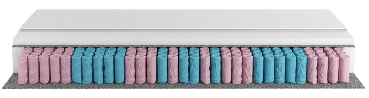 Boxspringbett mit Topper 180x200 cm King De Luxe - Anthrazit/Silberfarben, KONVENTIONELL, Textil (180/200cm) - MID.YOU