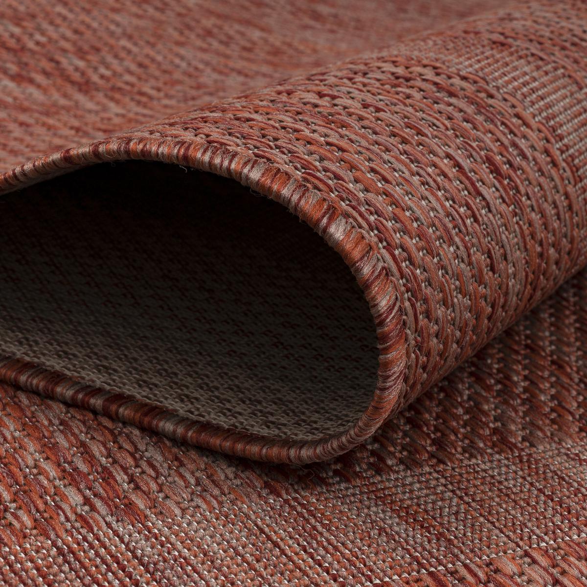 Flachwebteppich Relax - Rot, Basics, Textil (120/120cm) - Novel