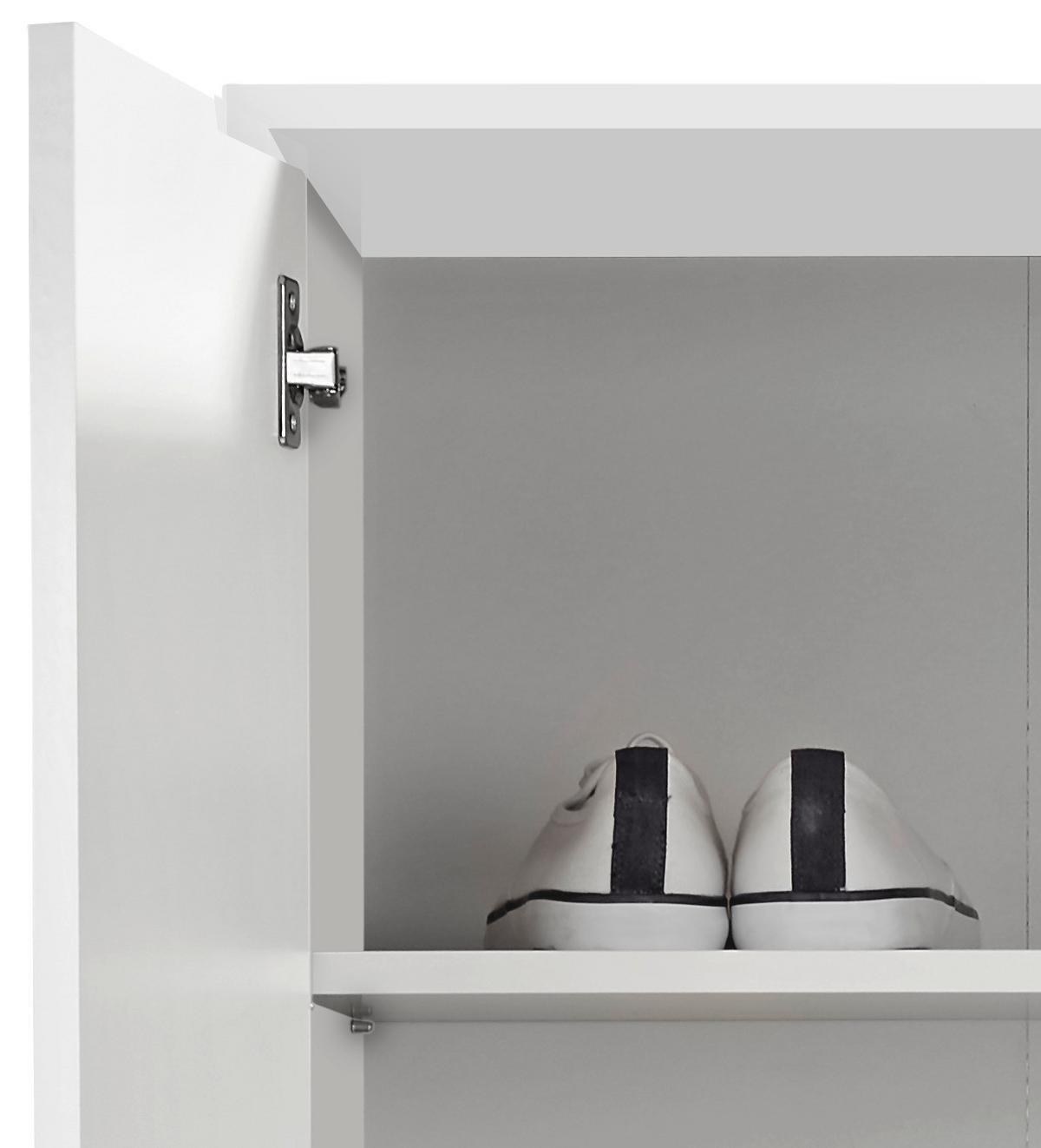 Schuhschrank Weiß B: 62,4 cm - Weiß, MODERN (62,4/178,6/35,4cm)