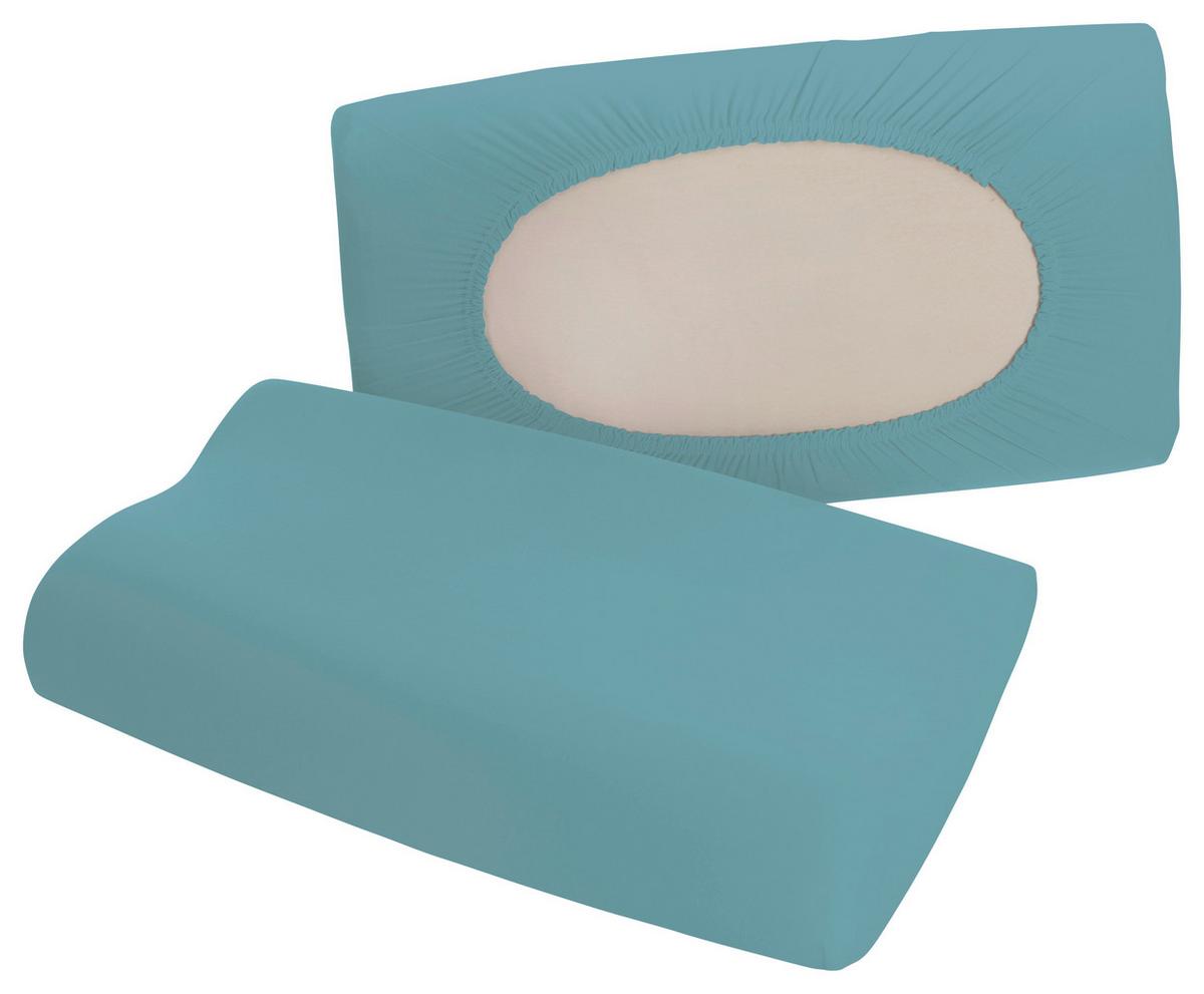 Polsterbezug Pure Flexible - Petrol, Basics, Textil (40-70/40-90cm) - Schlafgut