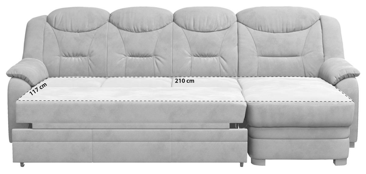 Ecksofa Marcus - Anthrazit/Schwarz, Basics, Textil (257/162cm) - MID.YOU