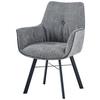 Armlehnstuhl Allie 125 Grau - Grau, Design, Textil/Metall (64/91/61cm) - Kayoom