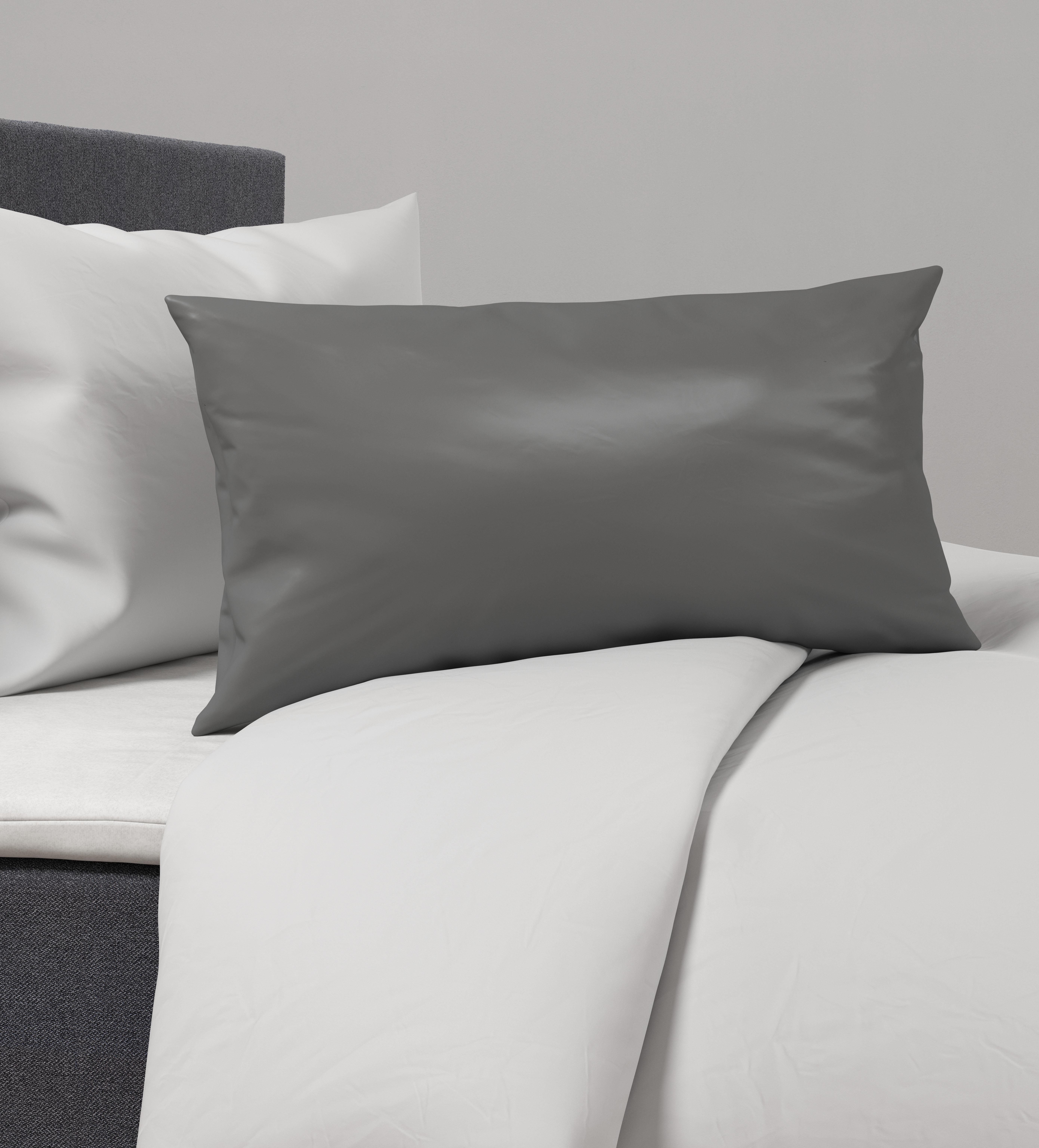 Poťah Na Vankúš Alex Uni, 40/80cm, Bridlicová - bridlicová, Moderný, textil (40/80cm) - Premium Living