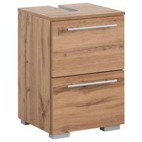 Waschbeckenunterschrank Carlos B: 40,2 Cm Eichefarben - Eichefarben/Silberfarben, KONVENTIONELL, Holzwerkstoff (40,2/59,1/35cm) - MID.YOU