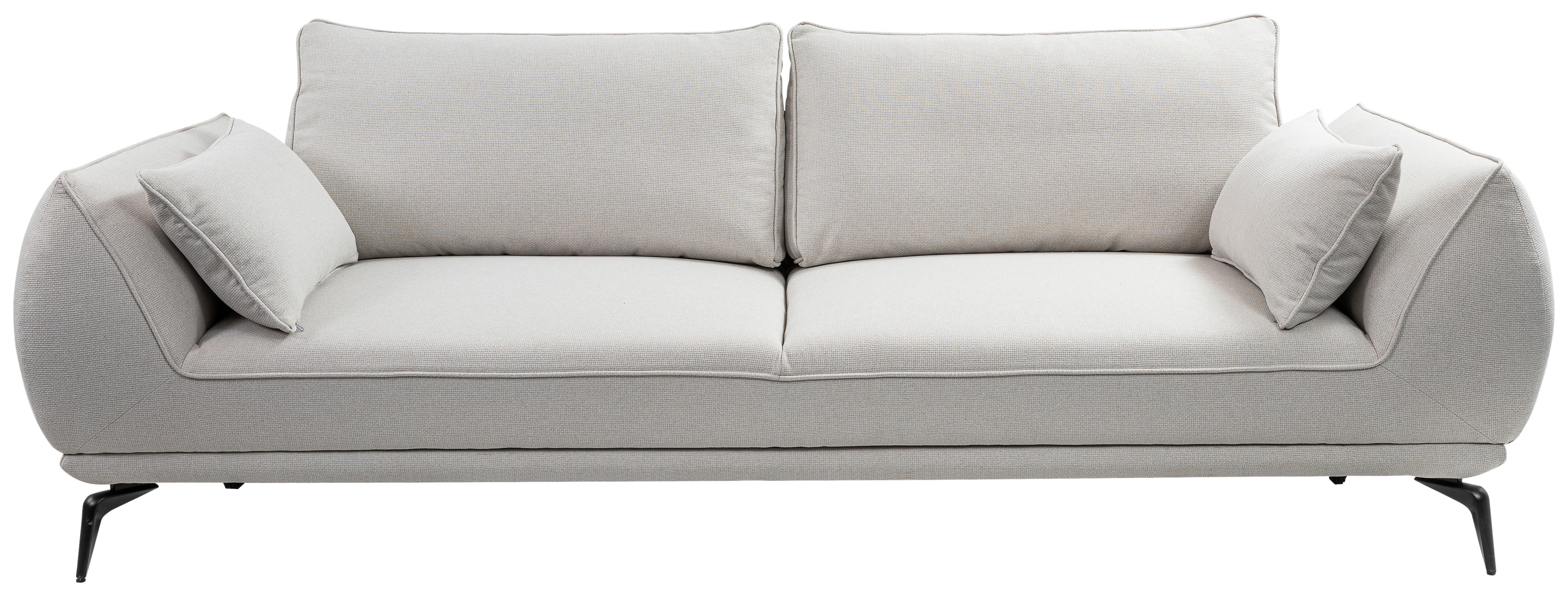 3-Sitzer-Sofa Cavo, Creme B: 249 cm - Creme/Schwarz, MODERN, Textil (249/86/118cm) - MID.YOU