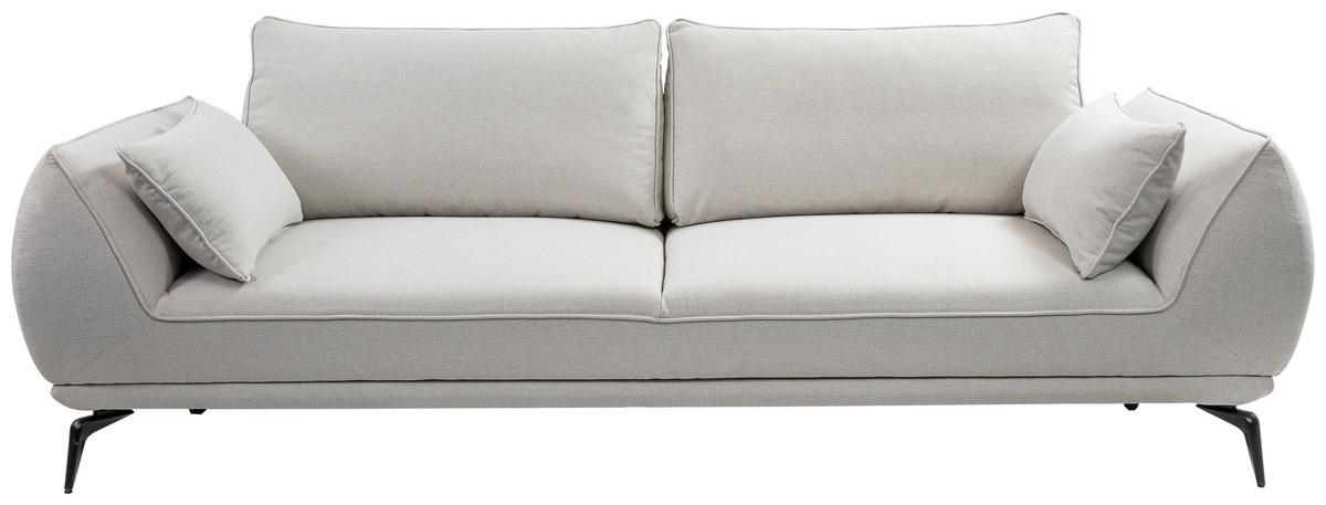 3-Sitzer-Sofa Cavo, Creme B: 249 cm - Creme/Schwarz, MODERN, Textil (249/86/118cm) - MID.YOU