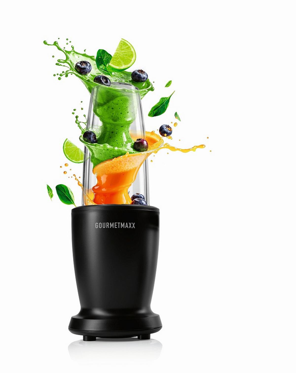 Smoothie Maker 16821 - Transparent/Schwarz, Basics, Kunststoff/Metall (11,5/11,5/31,8cm)