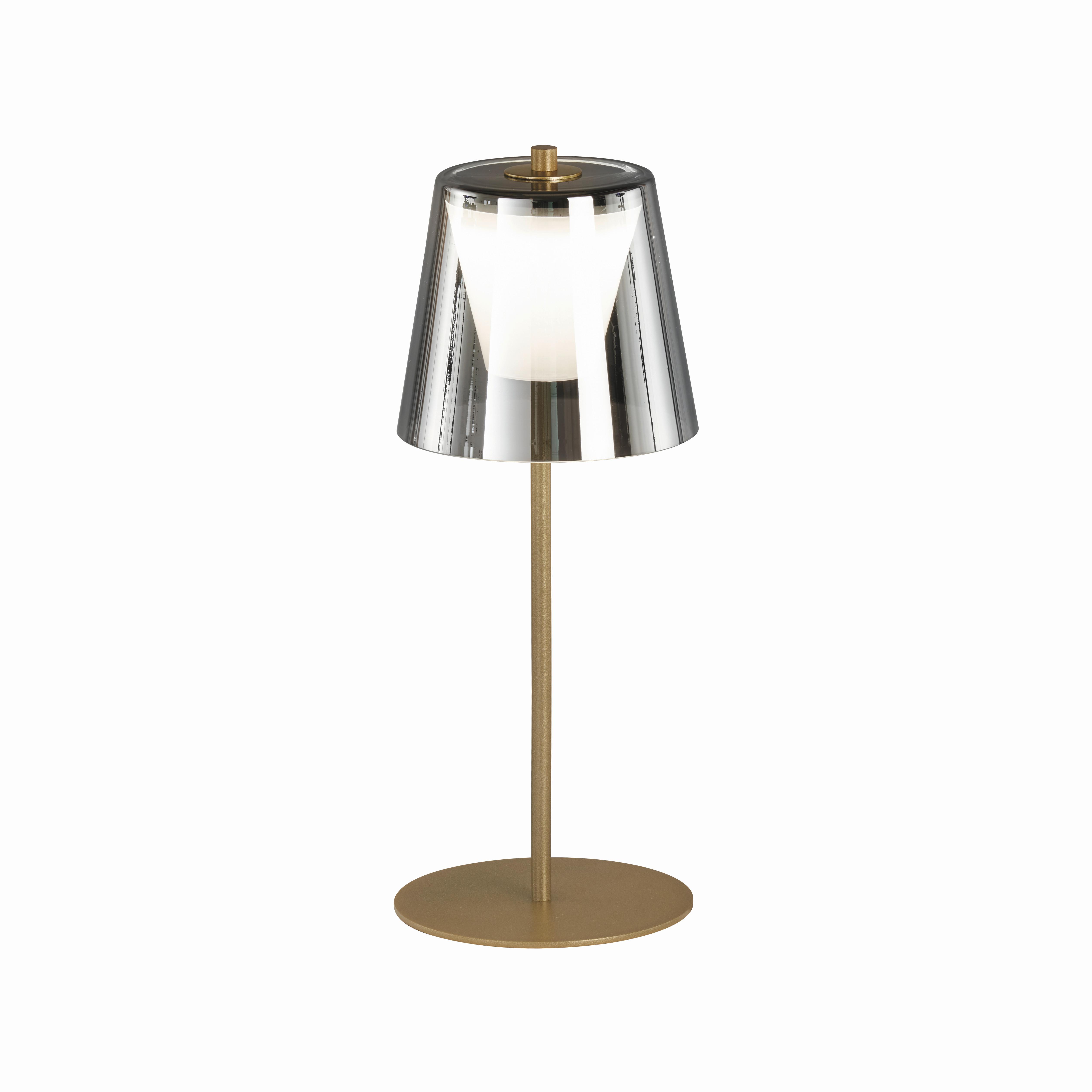 Led-außenleuchte Marbella Goldfarben D: 14 Cm - Goldfarben, Basics, Glas/Metall (14/35cm) - Schöner Wohnen