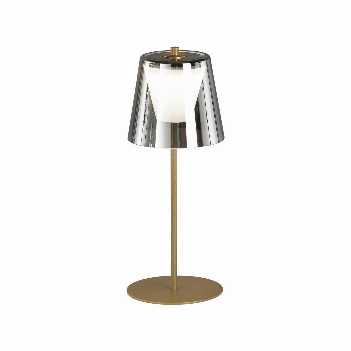 Led-außenleuchte Marbella Goldfarben D: 14 Cm - Goldfarben, Basics, Glas/Metall (14/35cm) - Schöner Wohnen