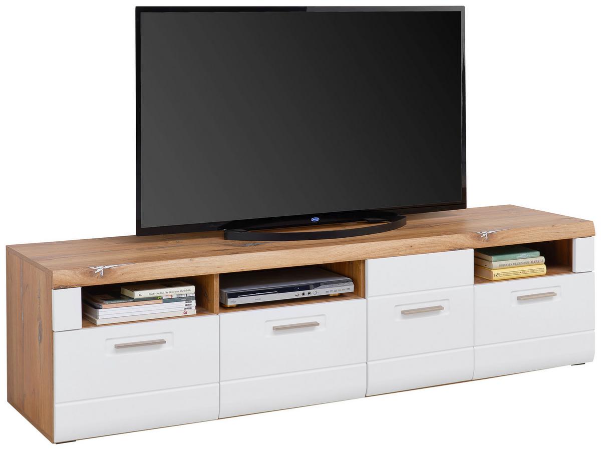 Tv-elem Auris - fehér, Modern, faalapú anyag (190/49,5/49,6cm) - Luca Bessoni