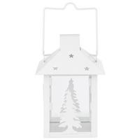 Laterne Noah - Weiß, KONVENTIONELL, Glas/Metall (10,5/10,5/16cm) - Luca Bessoni