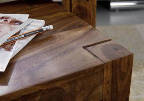 0850000403 - MID.YOU Beistelltisch Echtholz 3er-Set Mumbai, Sheeshamholz Beistelltisch quadratisch Mumbai aus Sheesamholz 3er-Set Detail Top