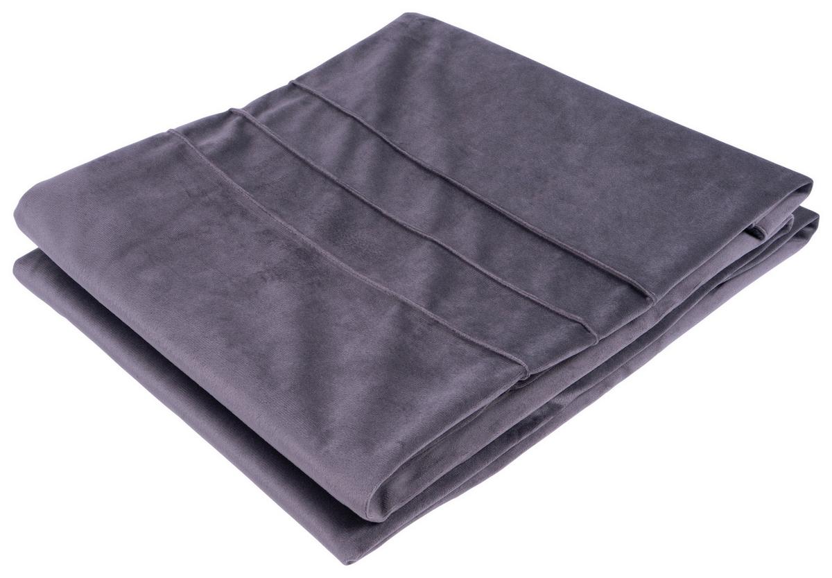 Zierkissen + Kuscheldecke Set Paulina, Graphitfarben - Graphitfarben, KONVENTIONELL, Textil (130/170/1,7cm)