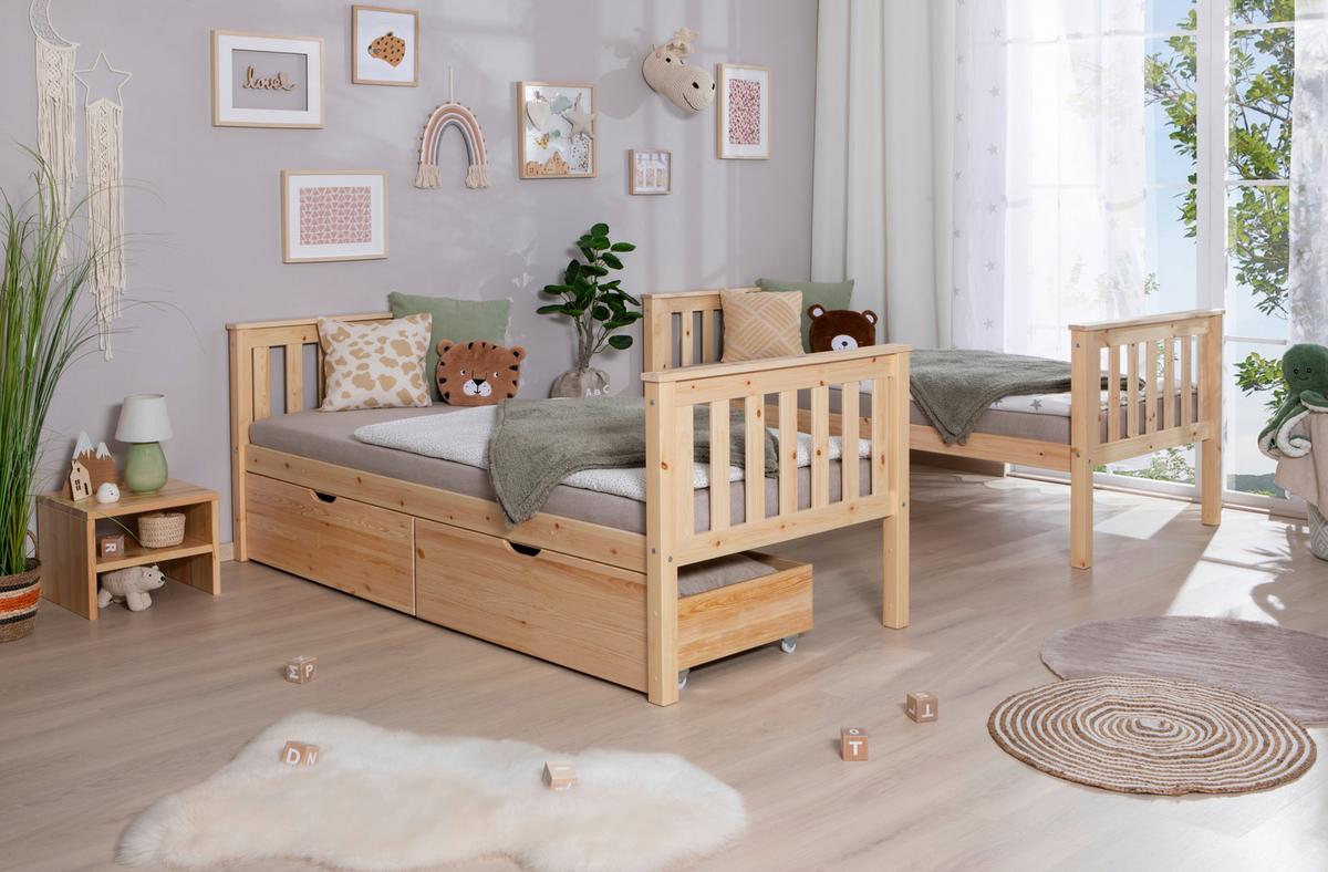 Etagenbett 976080 Sammy - Naturfarben, MODERN, Holz (90/200cm) - MID.YOU