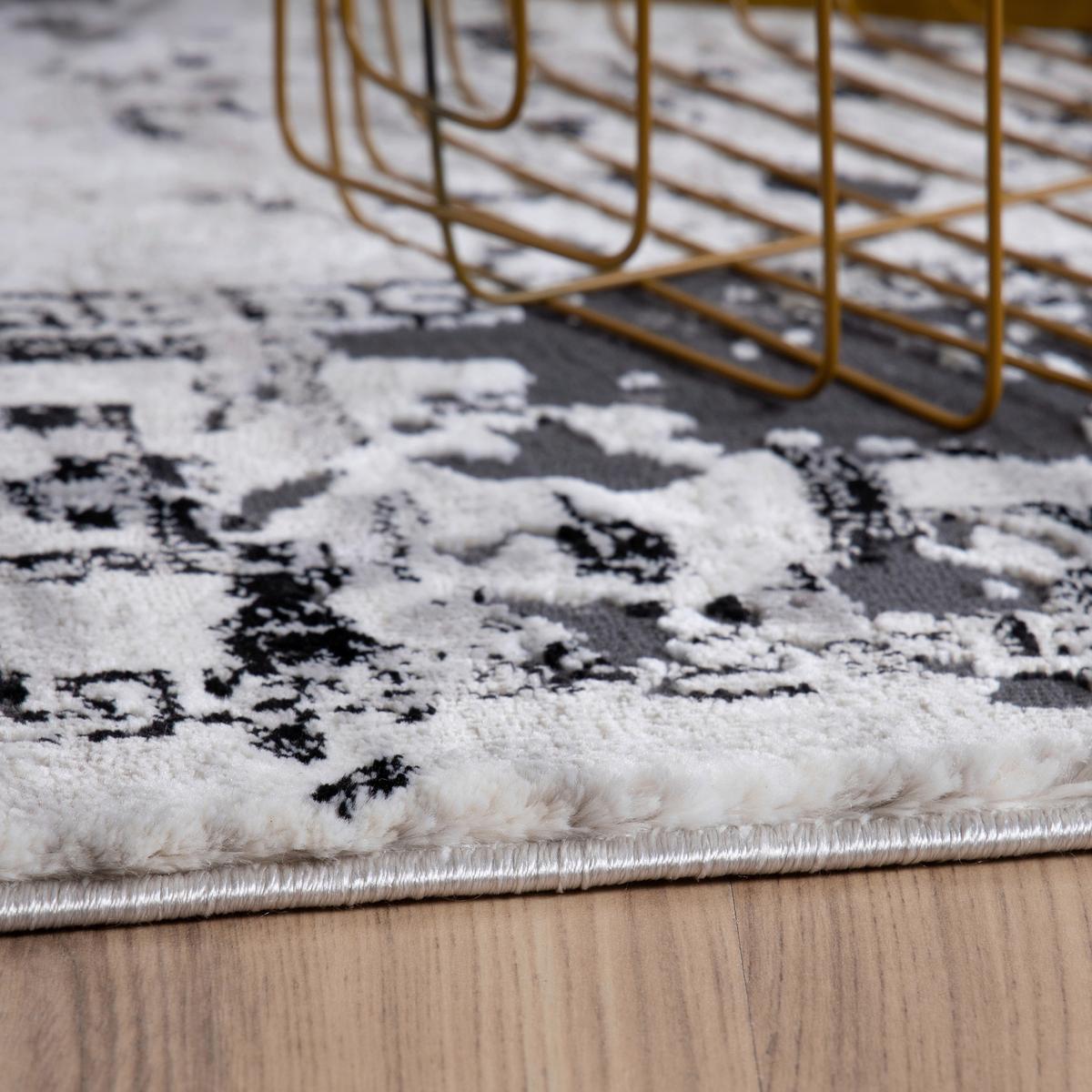 Webteppich Grau Naturfaser My Opal 160x230 cm - Schwarz/Grau, LIFESTYLE, Textil (160/230cm) - Obsession