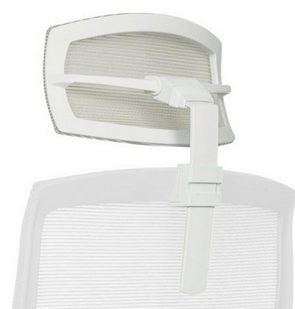 Kopfstütze Weiß B: 29 cm - Weiß, MODERN, Kunststoff/Textil (29/15-30/12cm) - MID.YOU