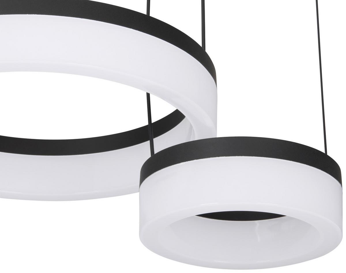 LED-Hängeleuchte, 3800k Gutzi - Schwarz, MODERN, Kunststoff/Metall (40/23/50cm)