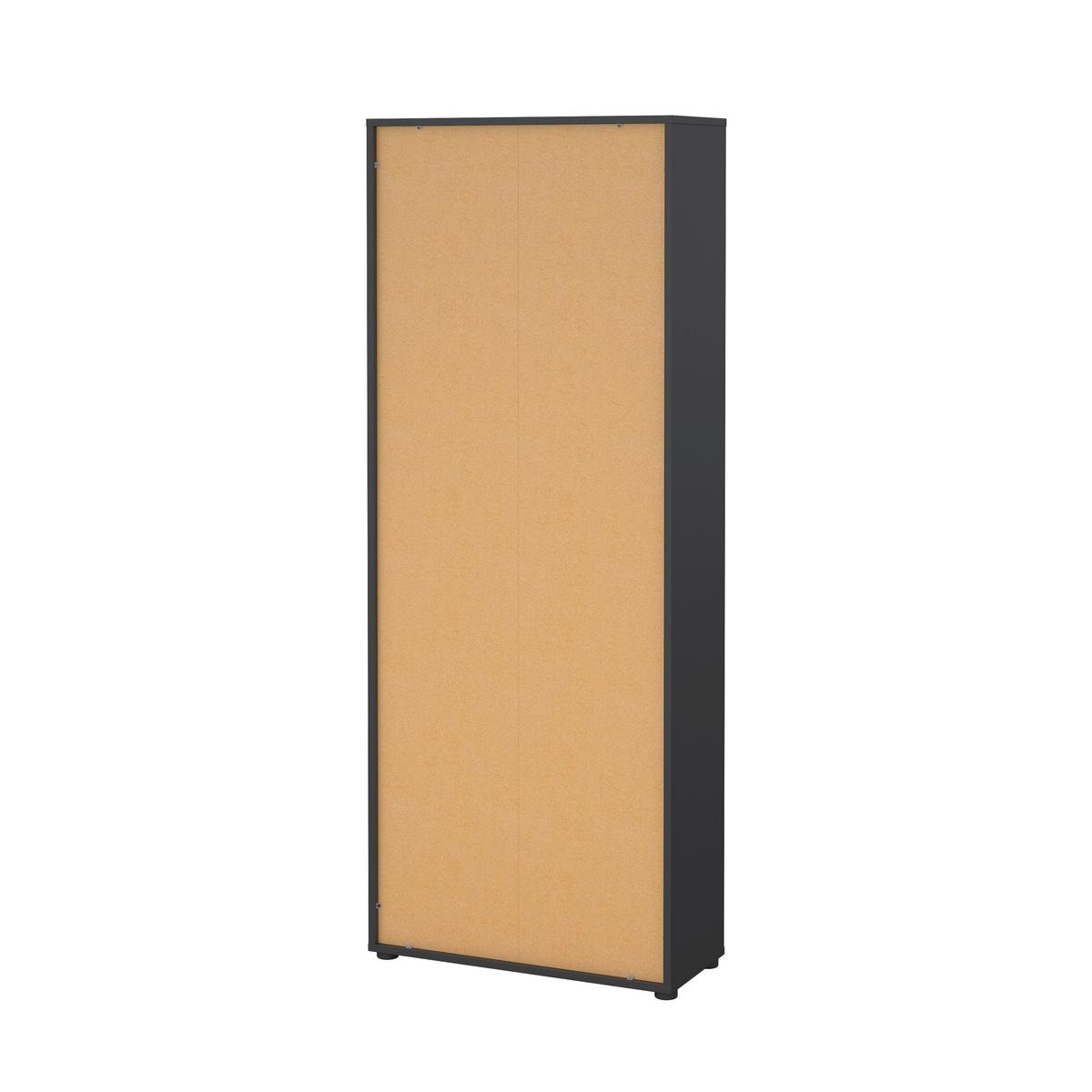 Aktenschrank Sign Grau/Eichefarben, B: 79,6 cm - Eichefarben/Grau, MODERN, Holzwerkstoff (79,6/207,7/34,3cm) - MID.YOU