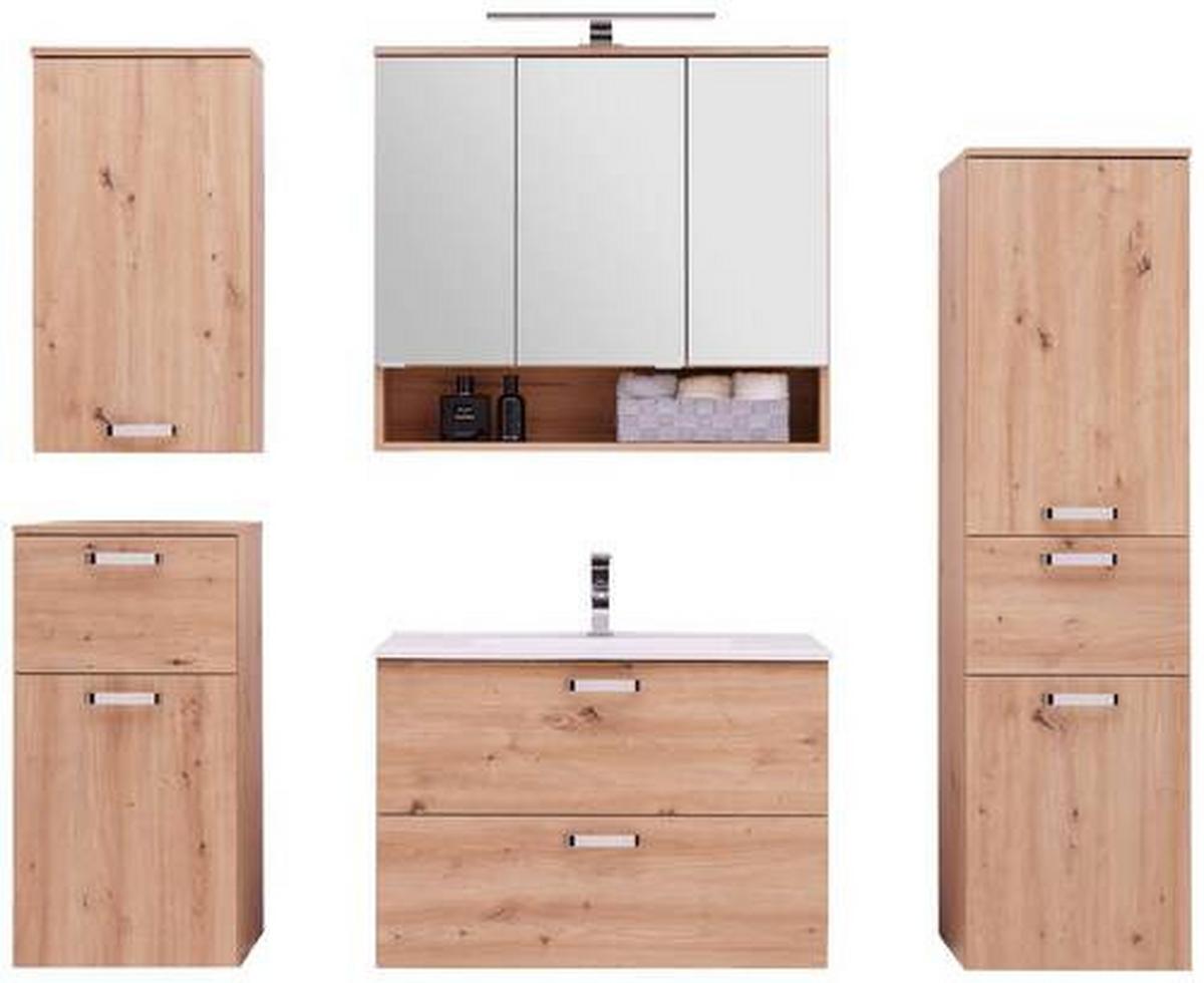 Unterschrank Mit Soft-Close Fresh B: 40 cm Eiche Artisan - Weiß/Eiche Artisan, KONVENTIONELL, Holzwerkstoff (40/79/38,5cm) - Ondega