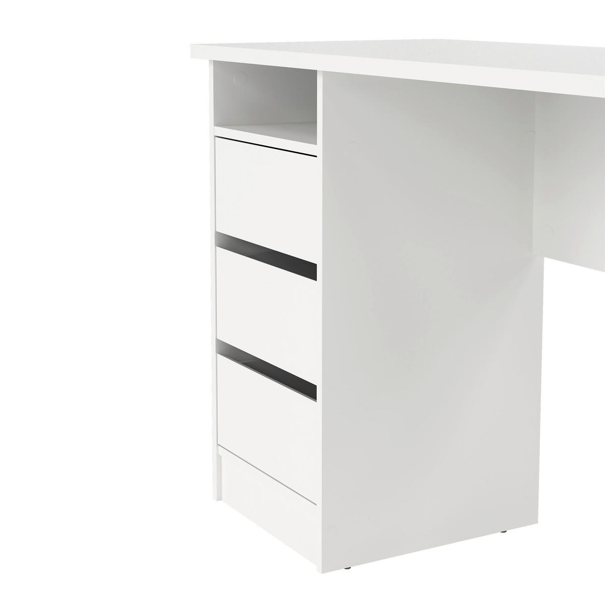 Schreibtisch Function Plus, Weiß, L: 110 Cm - Weiß, MODERN, Holzwerkstoff (110/48,5/76cm) - MID.YOU