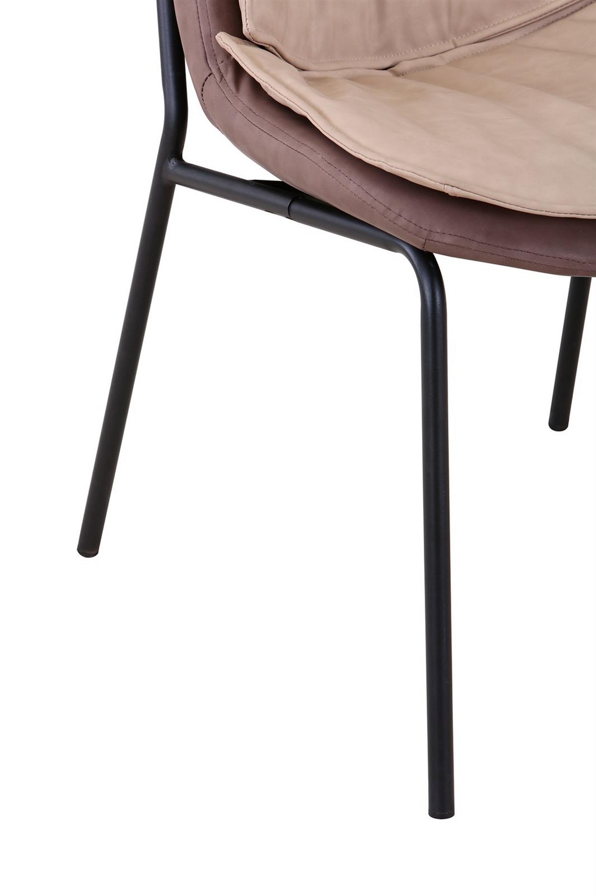 Stuhl Brady 200 Beige/braun - Hellbraun/Beige, Design, Textil (54/84/64cm) - Kayoom