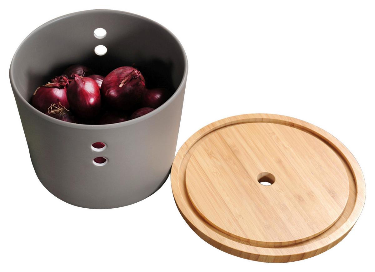 Vorratsdose Lebensmittelecht - Grau, Basics, Holz/Kunststoff (19/15,5cm) - Kesper