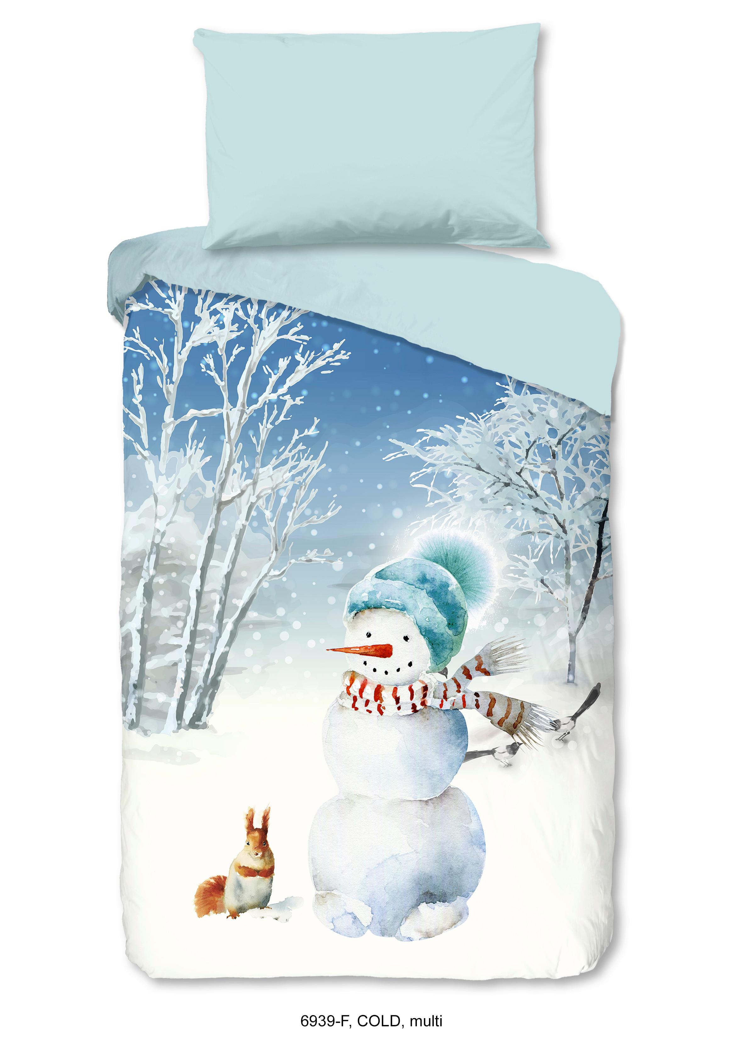 KINDERBETTWÄSCHE COLD - Blau/Weiß, Trend, Textil (140/200cm)