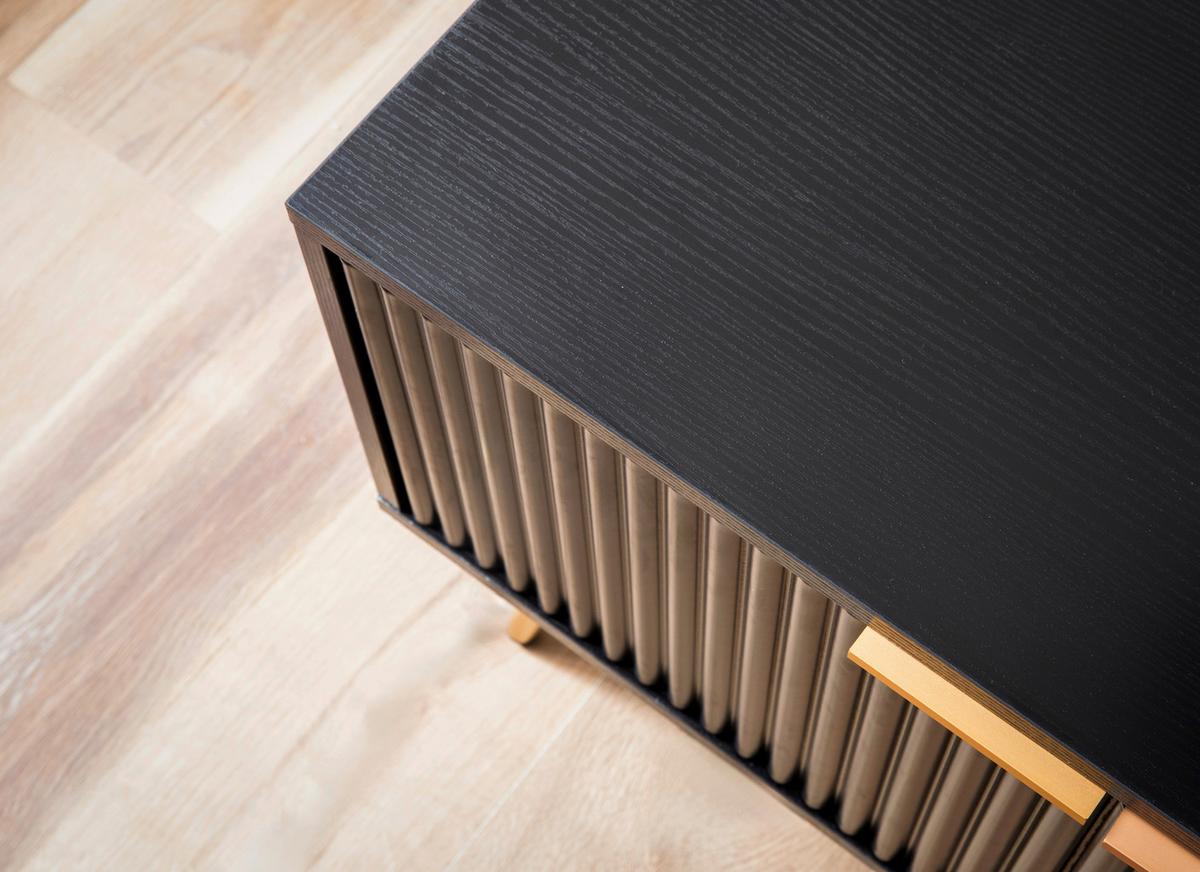 Lowboard Schwarz B: 150 Cm - Goldfarben/Schwarz, Design, Holzwerkstoff (150/51/39cm) - MID.YOU