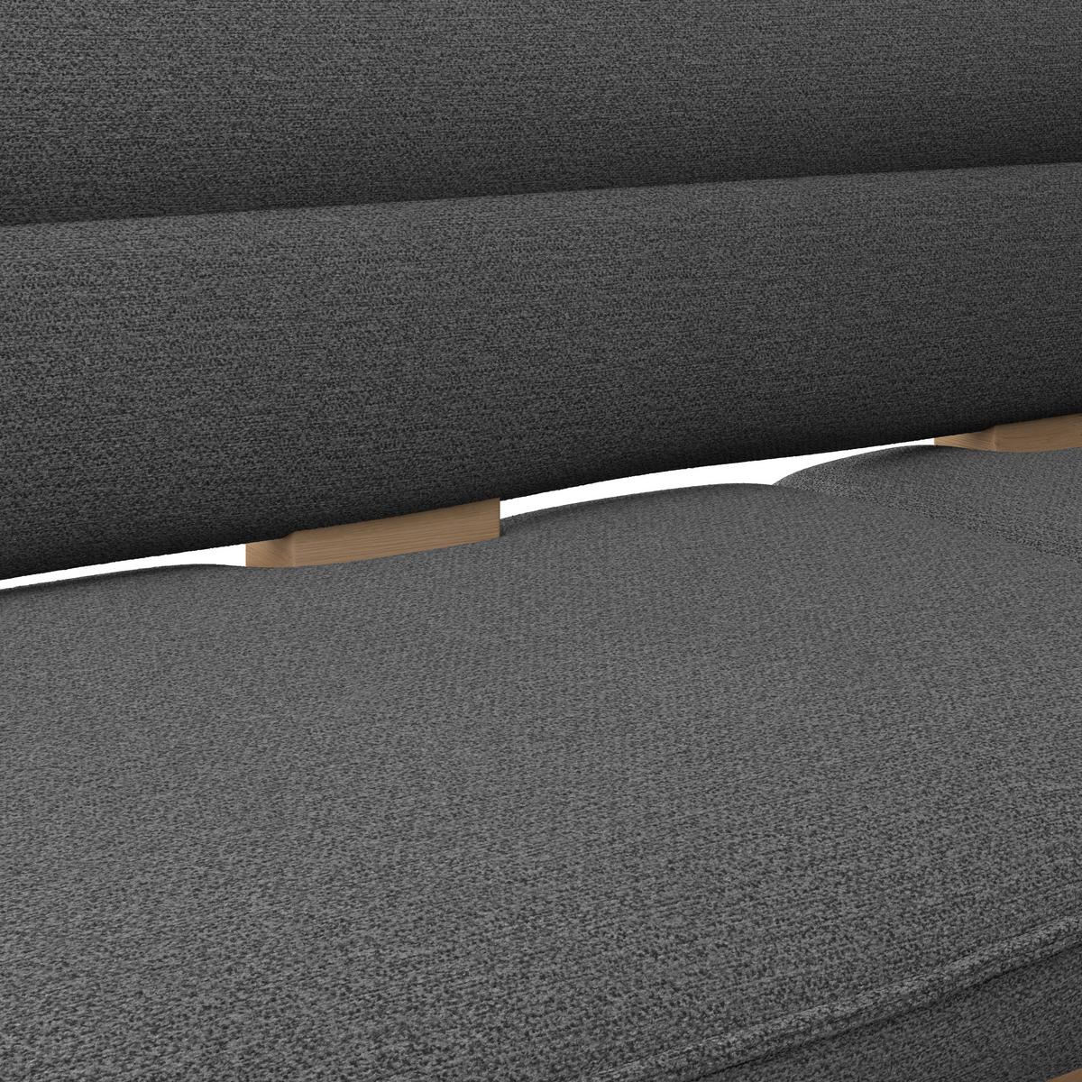 Eckbank Beluna Ii Webstoff Anthrazit, B: 192cm - Eichefarben/Anthrazit, KONVENTIONELL, Holz/Textil (192/170cm) - James Wood