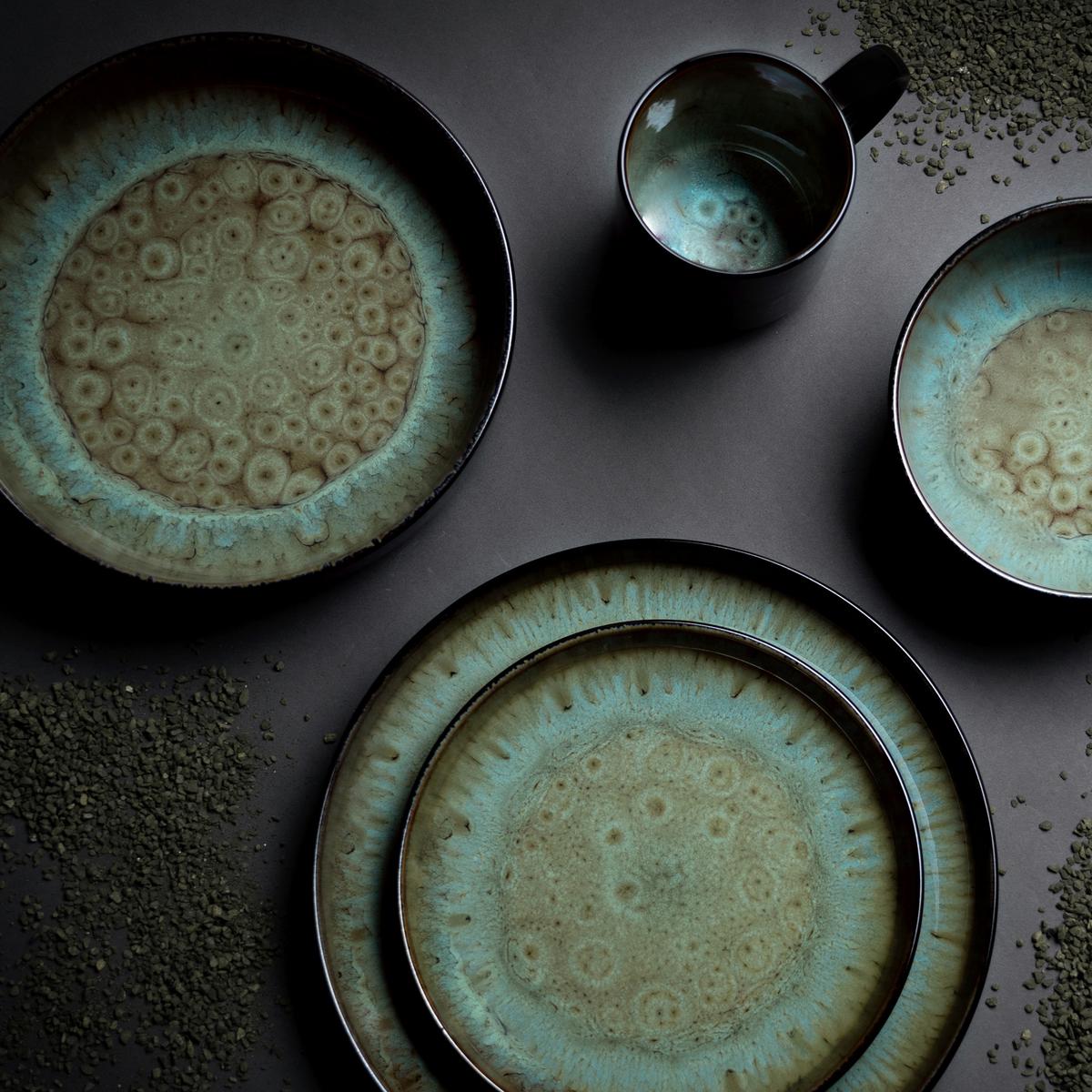 Kombiservice Nordic 30-Teilig Grün - Grün, Trend, Keramik - Creatable