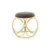 Hocker Whitney 325 Goldfarben/taupe B: 40 Cm - Taupe/Goldfarben, Design, Textil/Metall (40/49/40cm) - Kayoom