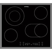 Glaskeramik Kochfeld B: 56 cm mit Timer + Abschaltautomatik - Edelstahlfarben/Schwarz, Basics, Glas (60cm) - Privileg