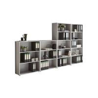 Aktenregal Office Edition Grau B: 337,6cm - Silberfarben/Grau, MODERN, Holzwerkstoff (337,6/185,6/33cm) - MID.YOU