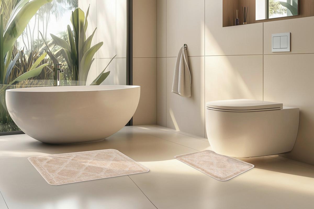 SADA KÚPEĽŇOVÝCH PREDLOŽIEK LAGOON 125 BEIGE  2ER-SET - Basics (50/80cm) - Kayoom