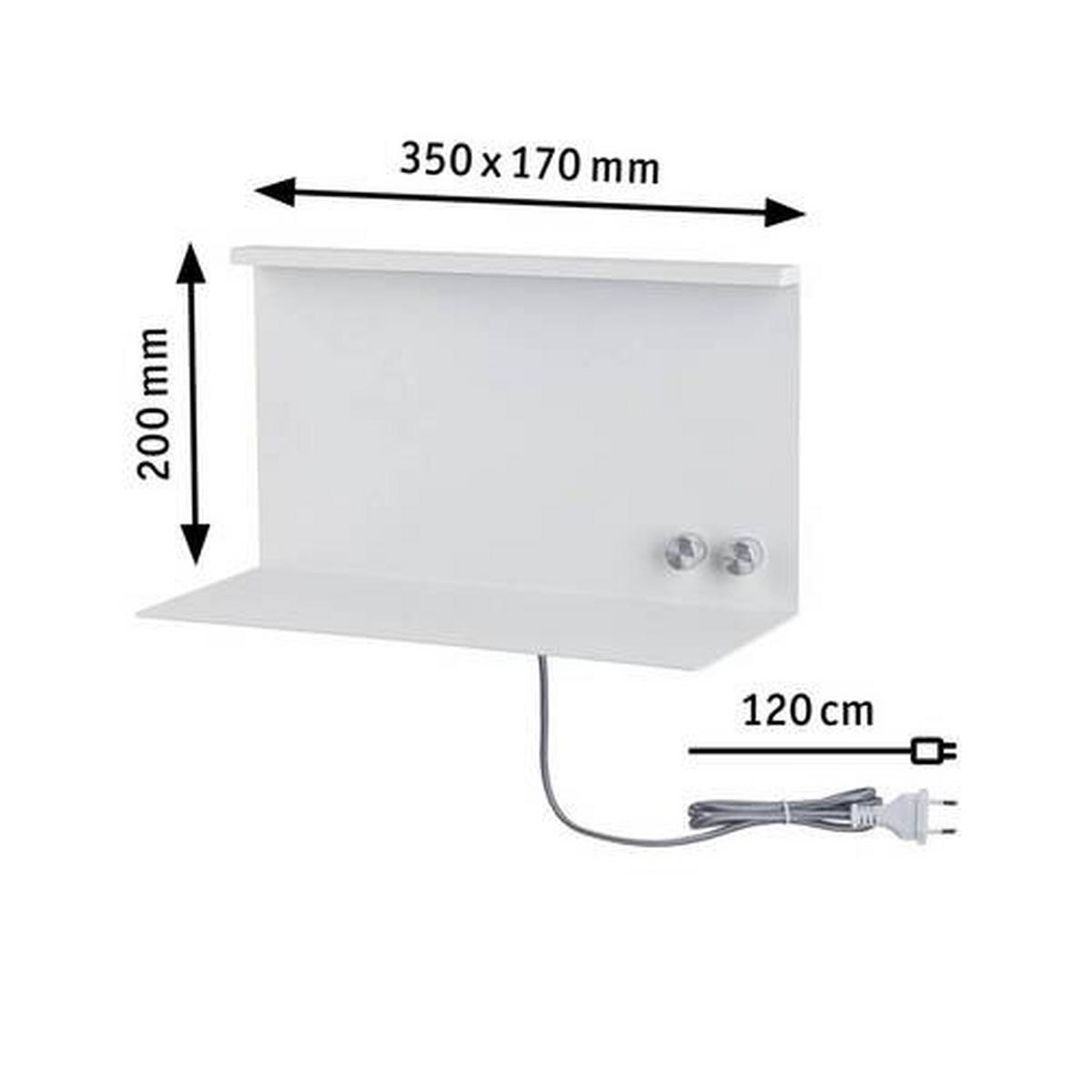 LED-Wandleuchte Jarina 1-Flammig USB-Anschluss - Weiß, Design, Metall (35/20cm) - Paulmann