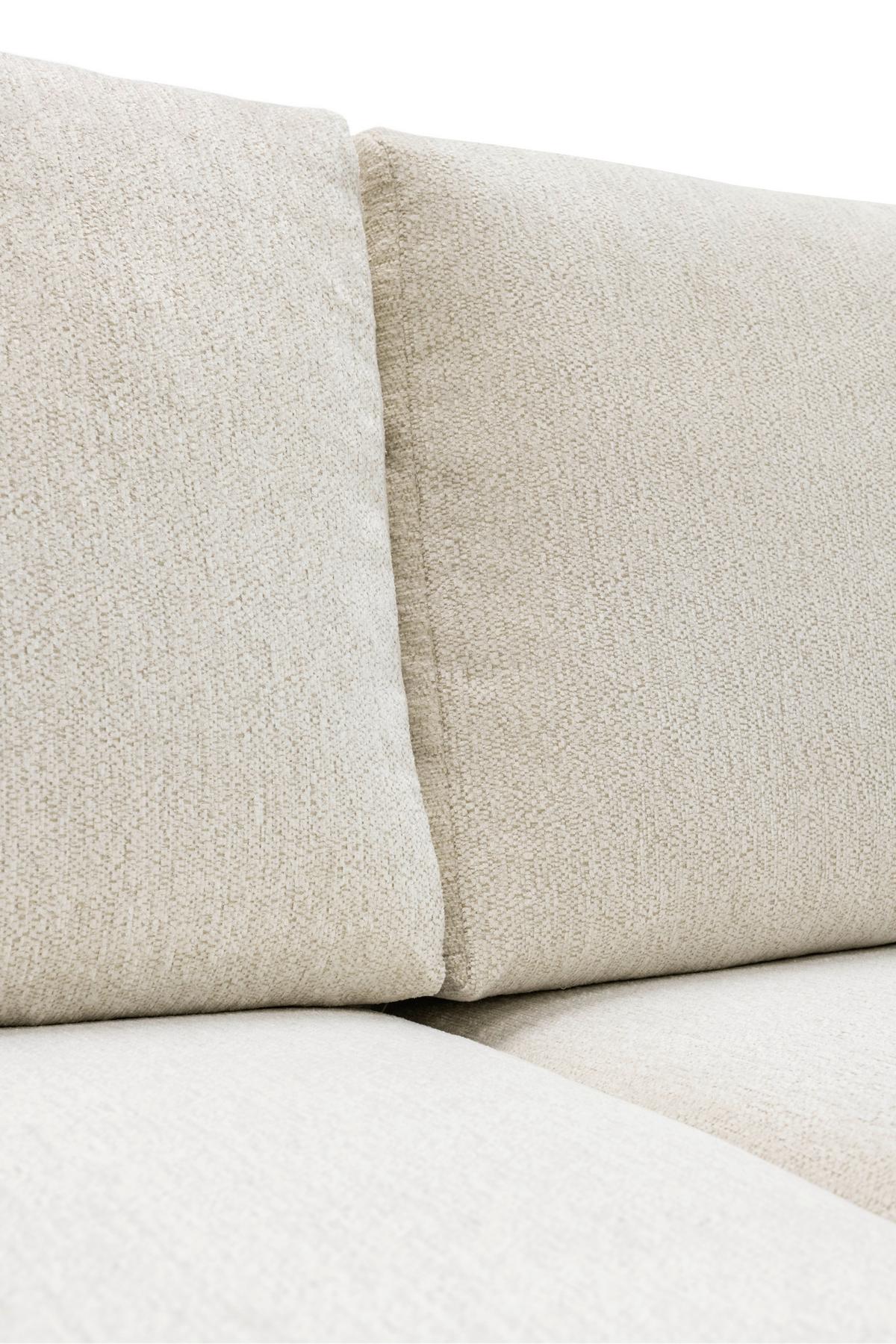Rohová sedačka VENI, pravá, béžová ženilka - čierna/béžová, Modern, textil (272/210cm)