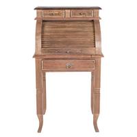 Sekretär Teakholz B: 55cm - Naturfarben/Braun, Design, Holz (55/100/41cm) - MID.YOU