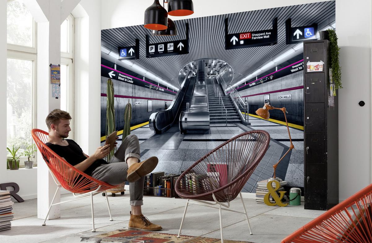 Fototapete Subway - Design, Papier (368/254cm)