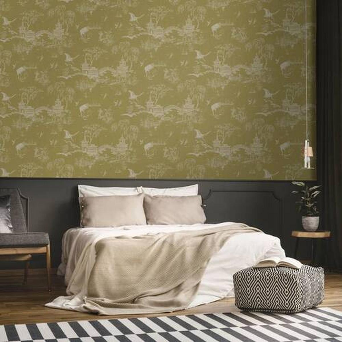 Vliestapete Orientalisch Gelb B: 52 Cm - Gelb, Basics, Papier/Kunststoff (52/1000cm)